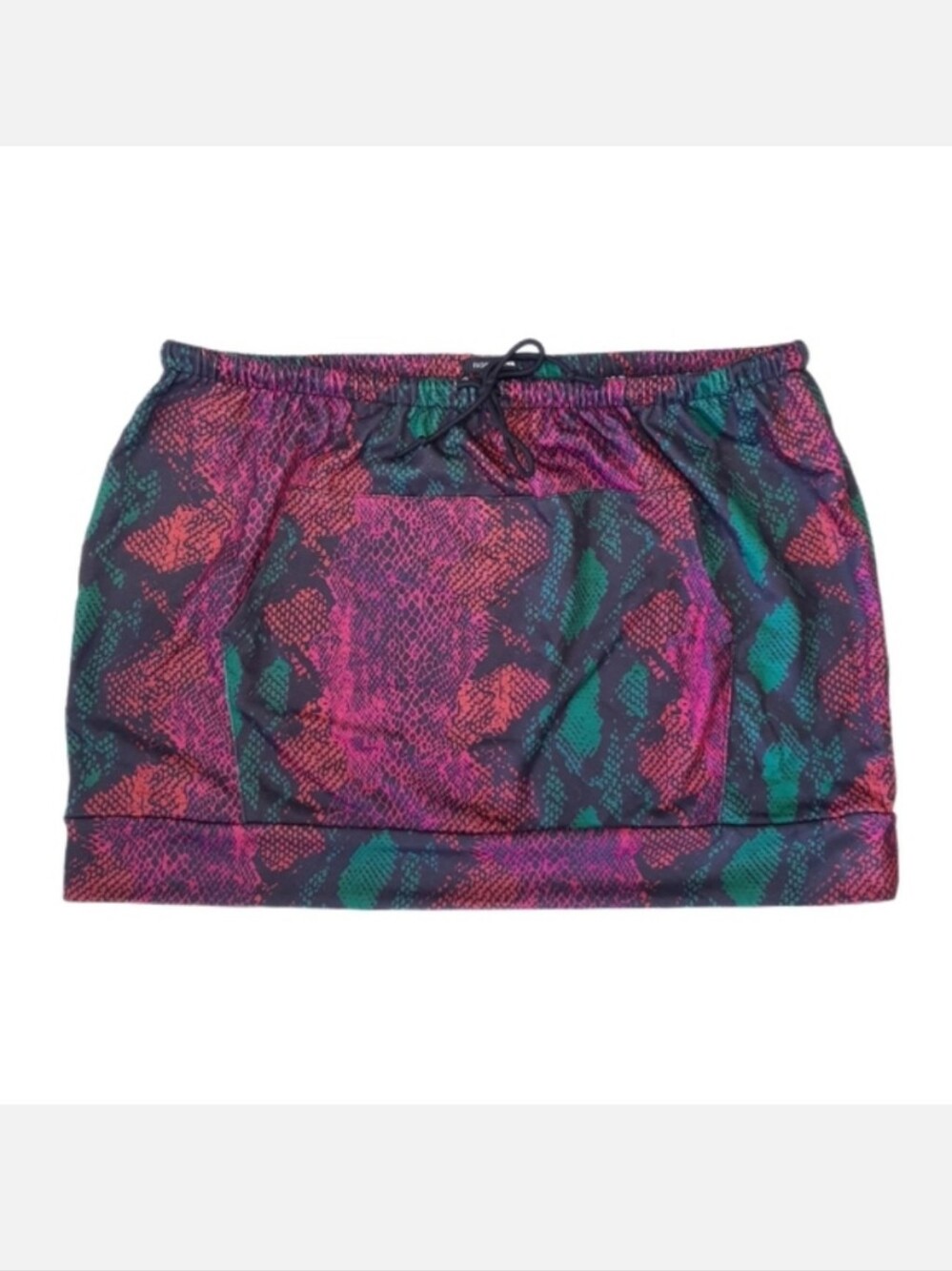 Fashion Nova Purple Snake Print Mini Skirt Sporty Kangaroo Pocket Plus Size 2X